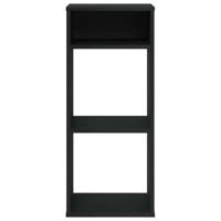 Boekenkast 34x31x80 cm bewerkt hout zwart - thumbnail