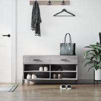 VidaXL Schoenenbank 102x35x55 cm bewerkt hout grijs sonoma eikenkleur - thumbnail