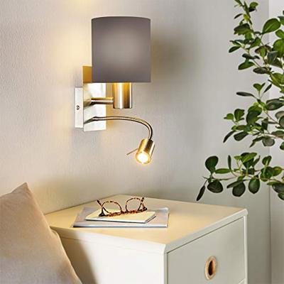 Eglo WandlampPasteri bruine kap met leeslampje - 96481