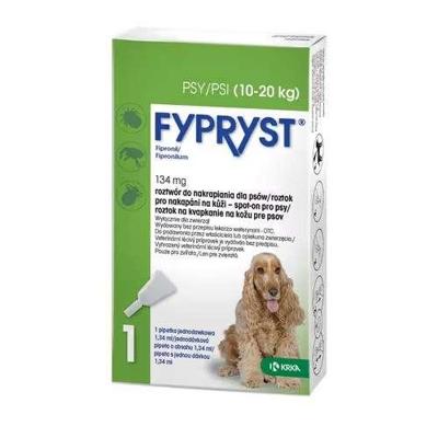 FYPRYST 134mg M (10-20kg) - druppels tegen vlooien en teken voor honden - 1x1,34ml