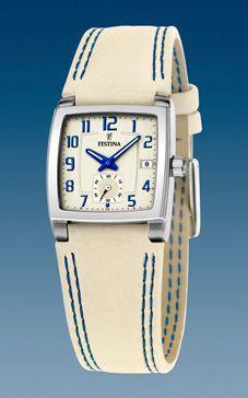 Horlogeband Festina F16181-E Leder Beige