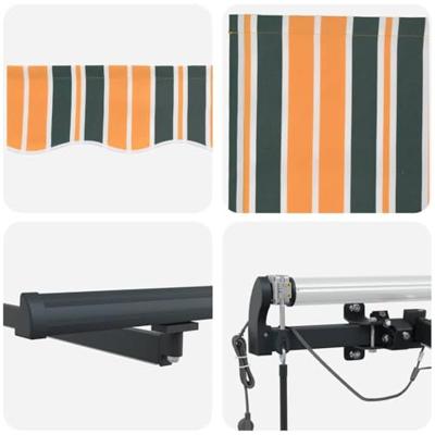 Luifeldoek met Groen en geel 400 × 300 cm Polyester