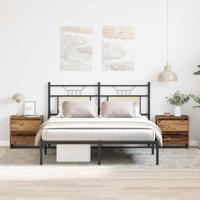 Nachtkastje 2 pcs Oudhout 45 x 34 x 44,5 cm Bewerkt hout - thumbnail