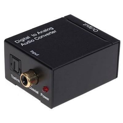 Digitaal Optisch Coaxiaal naar Analoog RCA Audio Converter(zwart)
