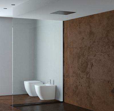 Hoofddouche Belleza Bagno ClipOn Inbouw Regendouche Vierkant 44x44 cm Chroom