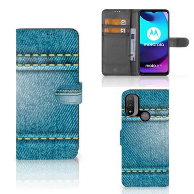 Motorola Moto E20 | E30 | E40 | Wallet Case | met Pasjes | Jeans