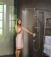 Hansgrohe ShowerSelect S afbouwdeel voor inbouwkraan thermostatisch met omstel voor 2 douchefuncties chroom 15743000 - thumbnail