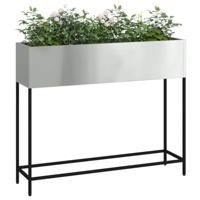 VidaXL Verhoogde tuin plantbak zilver 100 x 26 x 82 cm - thumbnail