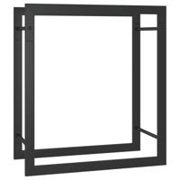VidaXL Haardhoutrek 50x28x56 cm staal matzwart - thumbnail