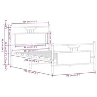 Bedframe zonder matras 107x203cm spaanplaat sonoma eikenkleurig - thumbnail