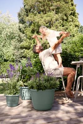 Ronde bloempot - ELHO - Amiga Rond 55 - 55 L - Ø 55 x H 51 cm - Groen - Buiten