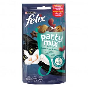 Felix Party Mix Seaside zalm-, koolvis-, forelsmaak kattensnack (60 g) 4 x 60 g Felix Party Mix Seaside zalm-, koolvis-, forelsmaak kattensnack (60 g) 4 x 60 g