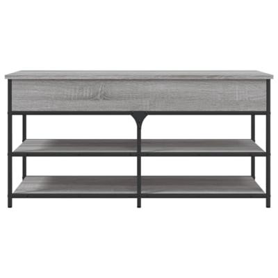 Schoenenbankje 100x42,5x50 cm bewerkt hout grijs sonoma eiken Schoenenbankje 100x42,5x50 cm bewerkt hout grijs sonoma eiken