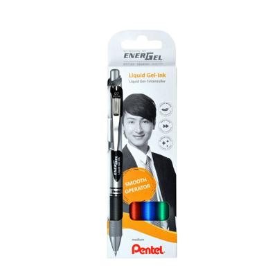 Gelschrijver Pentel BL77 Energel medium assorti 4 stuks