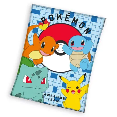 Pokemon fleece deken starters - 130 x 160 cm