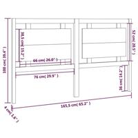 Hoofdbord 165,5x4x100 cm massief grenenhout wit - thumbnail