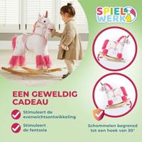 Hobbel Eenhoorn, schommelpaard met stijgbeugels, zadel en geluidsfunctie - thumbnail