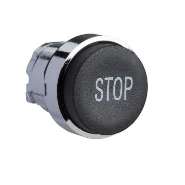 Schneider Electric ZB4BL234 ZB4BL234 Terugstelbaar (Ø) 22 mm STOP Chroom, Zwart 1 stuk(s)