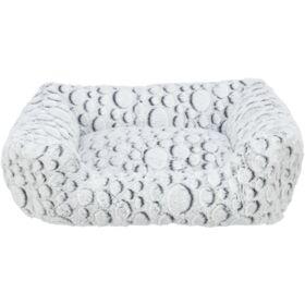 Trixie hondenmand mila hoekig pluche wit/grijs 80x60 cm