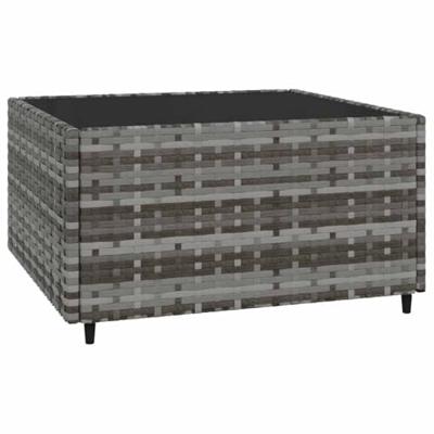 4-delige Loungeset met kussens poly rattan grijs 4-delige Loungeset met kussens poly rattan grijs