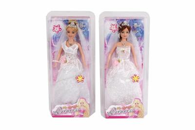 Modepop Prinses in Bruidsjurk, 29cm