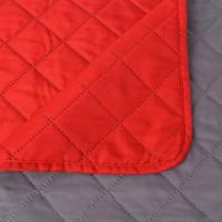 VidaXL Dubbelzijdige quilt bedsprei rood en grijs 230x260 cm - thumbnail