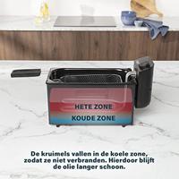 Princess 182727 Friteuse met koudezone 3 l 2000 W Zwart - thumbnail