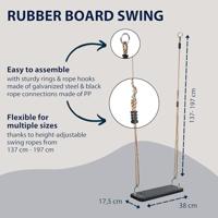 Hudora rubberen schommel zwart - thumbnail