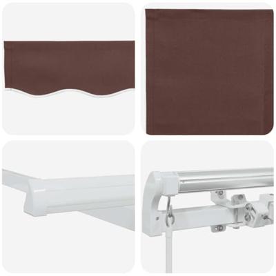 VidaXL Luifel handmatig uittrekbaar 300x250 cm bruin