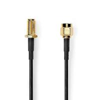 Nedis CSGB02010BK20 Antennekabel Sma Male Sma Female Verguld 50 Ohm Enkelvoudig Afgeschermd 2.00 M Rond Pvc Zwart Doos - thumbnail