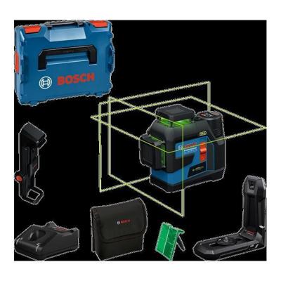 Bosch Professional GLL 12V-100-33 CG Kruislijnlaser groen 3x360° 12V 2.0Ah in L-Boxx - 0601065401