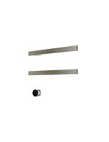 Hotbath &MORE set van 2 rails RAS50 SQUARE 50 cm met separate schakelaar en inbouw element Geborsteld Nikkel (RAS50-2GN) - thumbnail