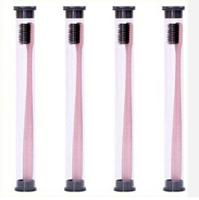 4 stuks/set tarwestro tandenborstel Soft-Bristle tandenborstel bamboe houtskool hoofd 18cm PVC behuizing draagbare verpakking reizen tandenborstel (ro - thumbnail