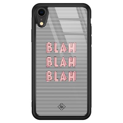 iPhone XR glazen hardcase - Blah blah blah