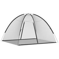 VidaXL Klamboe met deuren mongolia 220 gaas 200x180x135 cm zwart - thumbnail