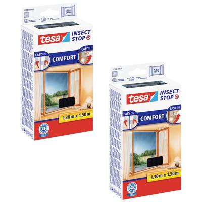 tesa COMFORT 55388-00500-01 Vliegenhor (b x h) 130 cm x 150 cm Antraciet 2 stuk(s)
