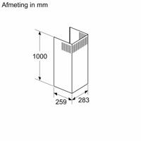 Bosch DWZ0BX6K1 Afzuigkap accessoire Zwart - thumbnail