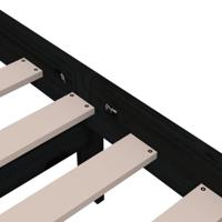 Bedframe massief hout zwart 100x200 cm - thumbnail