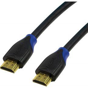 LogiLink CH0065 HDMI-kabel HDMI Aansluitkabel HDMI-A-stekker, HDMI-A-stekker 7.50 m Zwart 4K UHD, Audio Return Channel (ARC), Vergulde steekcontacten