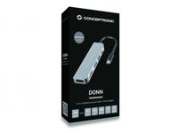 Conceptronic DONN02G interface hub USB 3.2 Gen 1 (3.1 Gen 1) Type-C 5000 Mbit/s Aluminium - thumbnail