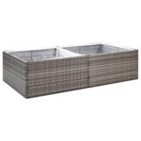 VidaXL Plantenbak 157x80x40 cm poly rattan grijs - thumbnail