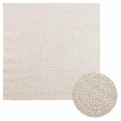 VidaXL Vloerkleed zizur room binnen en buiten 120x120 cm jute look