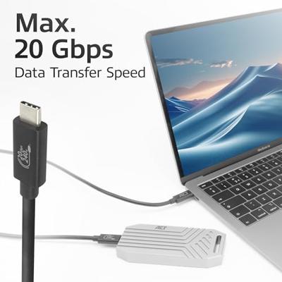ACT USB4 20Gbps 240W USB Type-C 2m USB-IF gecertificeerd