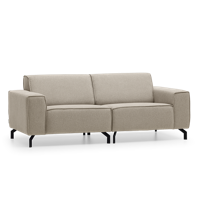 2,5-Zitsbank Livorno Lichtbruin Stof - thumbnail