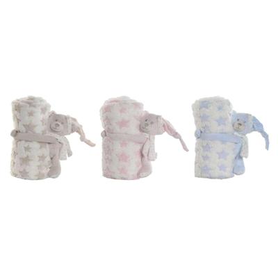 Geschenkset voor baby's Home ESPRIT Blauw Beige Roze Polyester (3 Stuks)