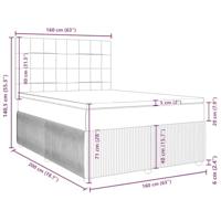Boxspring met matras fluweel zwart 160x200 cm - thumbnail
