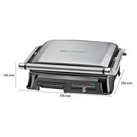 Clatronic KG3571 Contactgrill Elektrisch RVS, Zwart - thumbnail