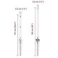 VidaXL Afrasteringspaal 13 pcs zilver staal - thumbnail