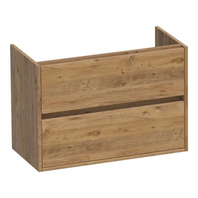 Brauer Adore - Onderkast Ondiep - 80 cm - met 2 Softclose Lades Greeploos en 1 Sifon Uitsparing - Chateau