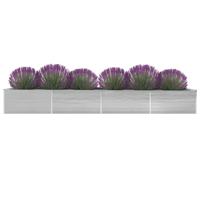 VidaXL Plantenbak verhoogd 600x80x45 cm gegalvaniseerd staal grijs - thumbnail
